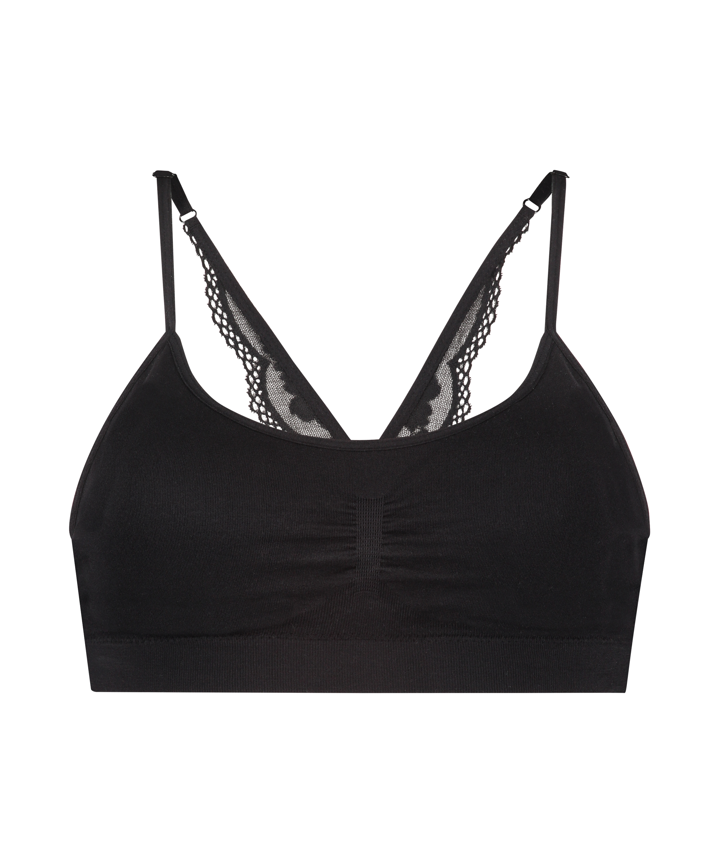 Marine bralette sömlös, Svart, main