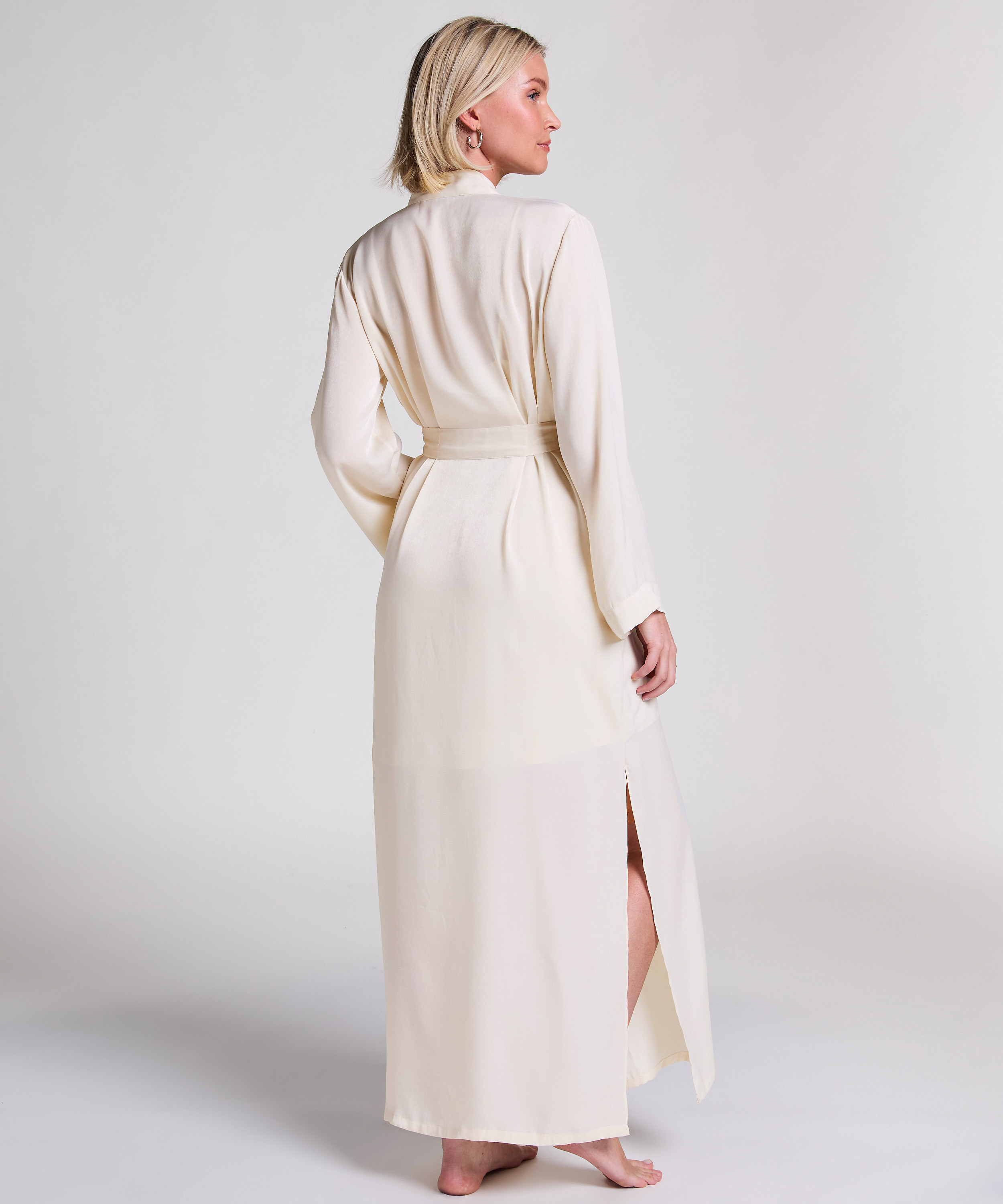 Kimono Satin, Vit, main