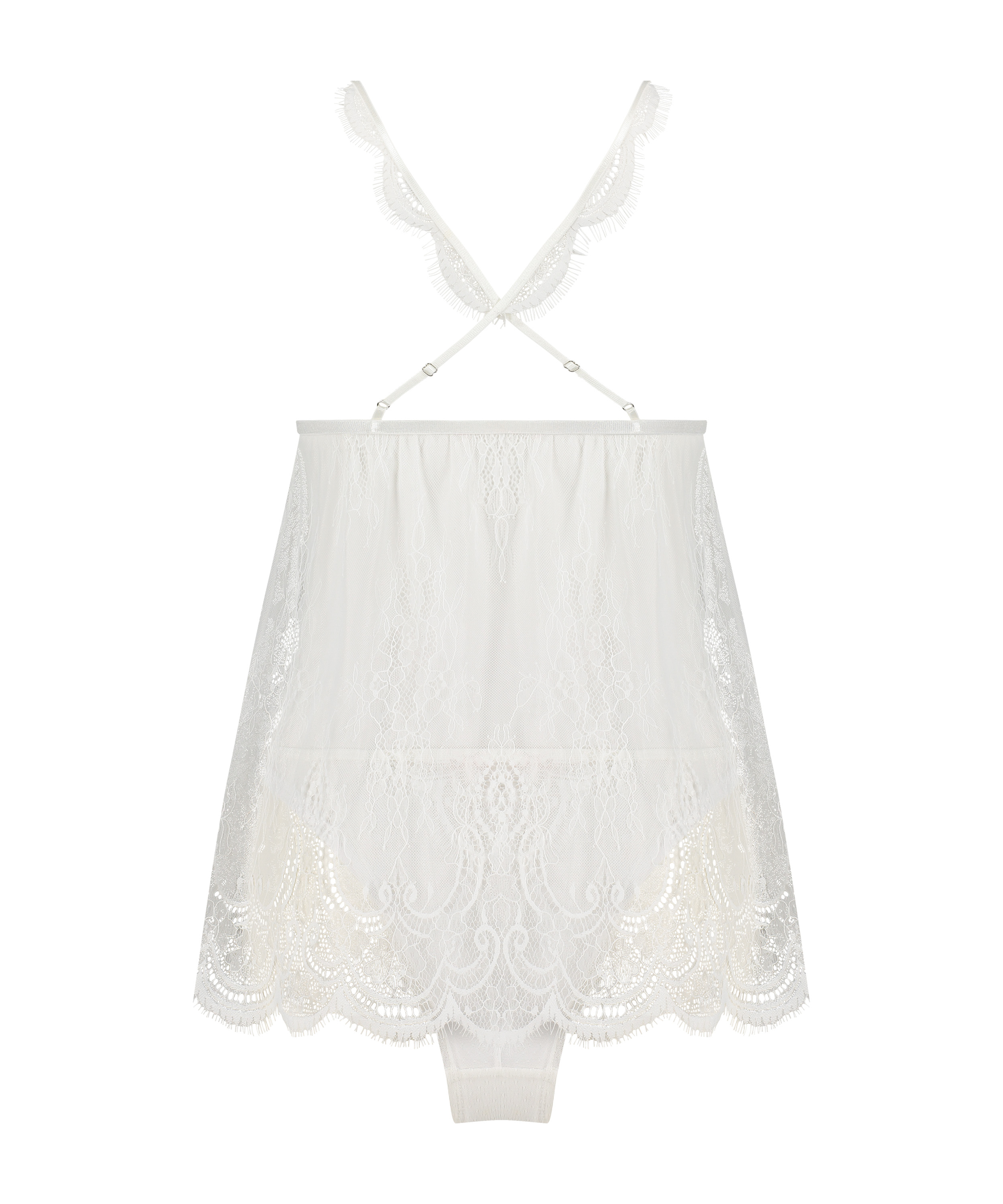 Babydoll Bridal Lace, Vit, main