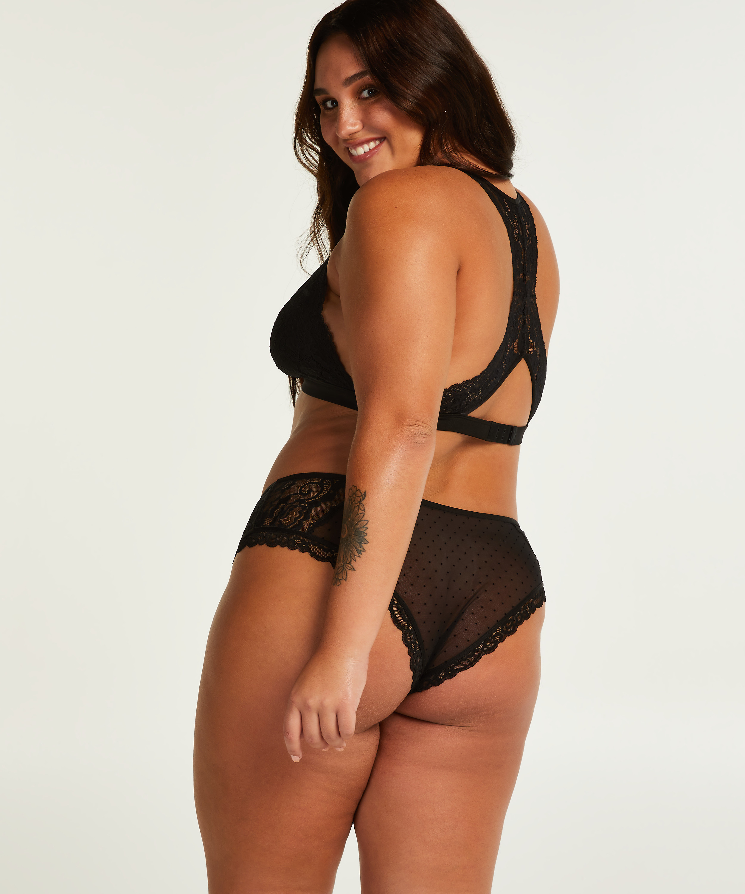 Indiana Curvy Brazilian-trosa, Svart, main