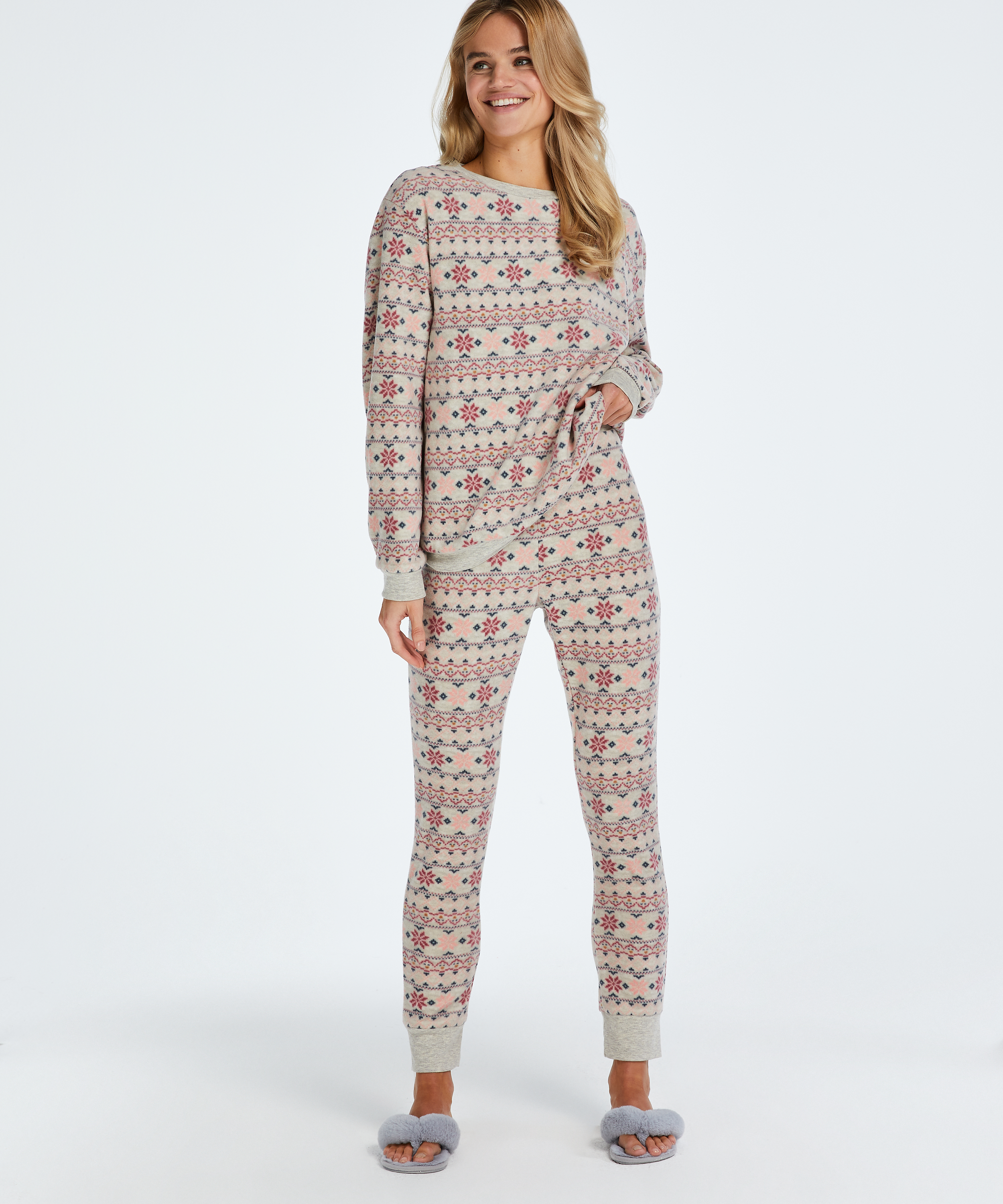 Pyjamaset med väska, Beige, main