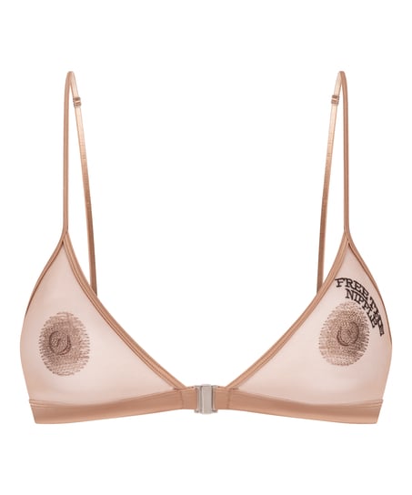 Free The Nipple bralette, Brun