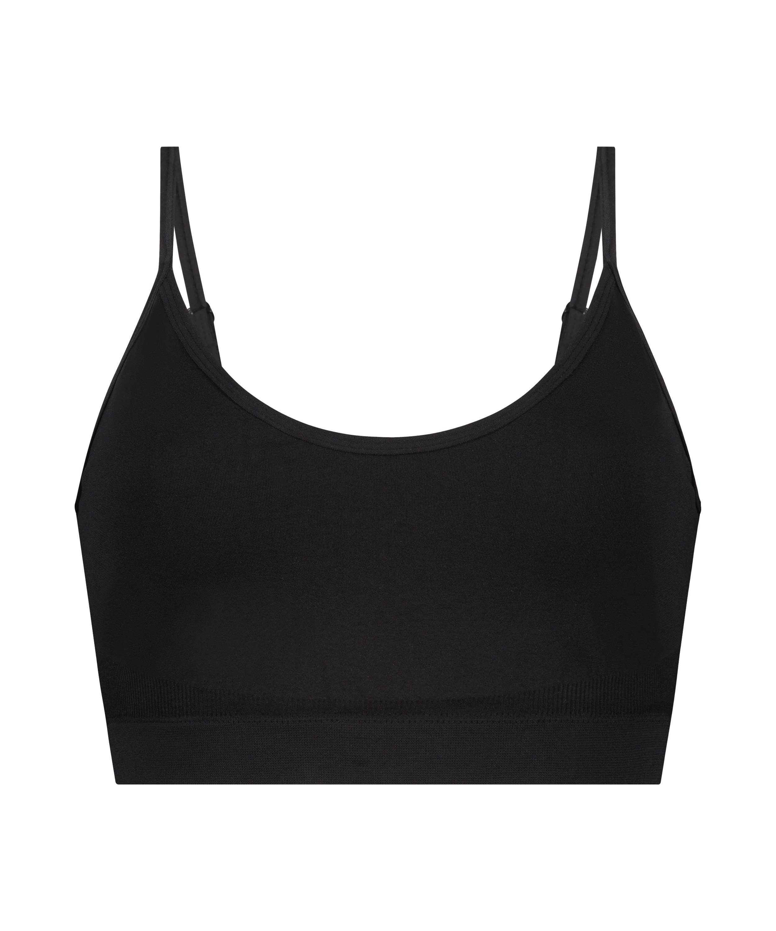 Bralette med remmar, Svart, main