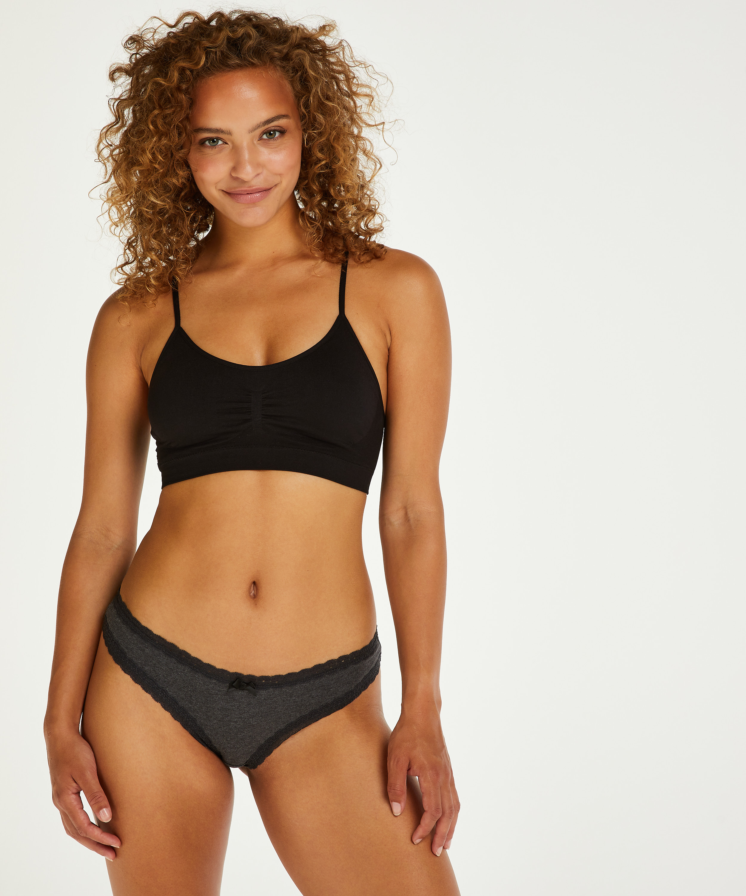 Brazilian-trosa i bomull, Grå, main