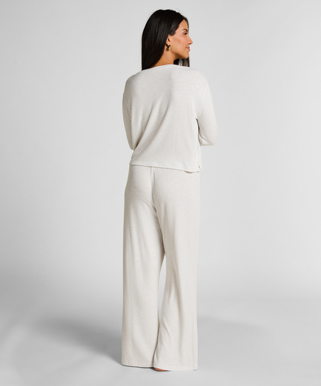 L&aring;ng&auml;rmad pyjamastopp, Beige