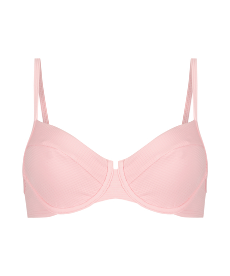 Texture icke formpressad bikini-bh med bygel, Svart