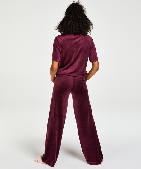 Tall Pyjamasbyxor i velour, Lila