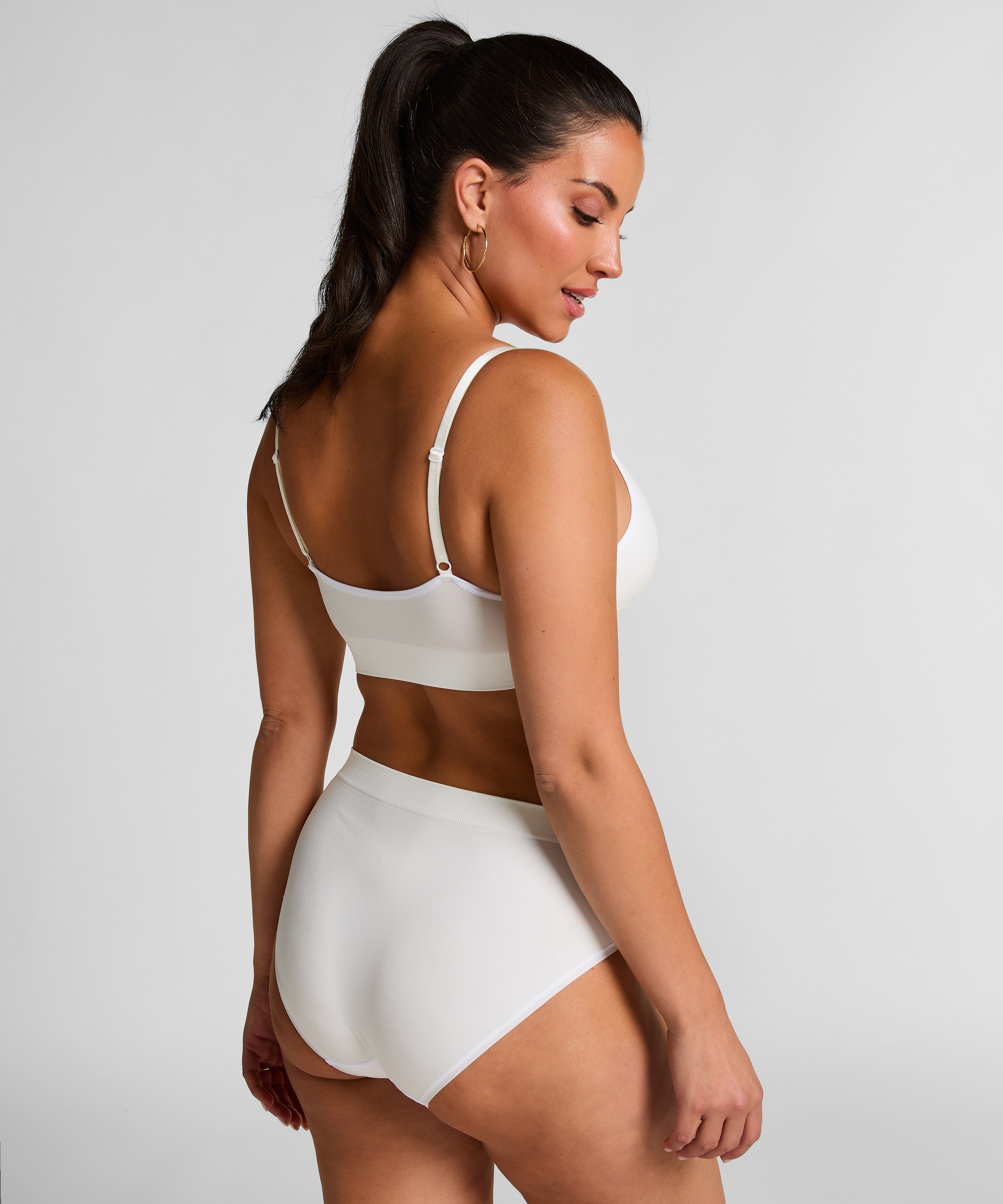 Dide triangel-bralette, Vit, main