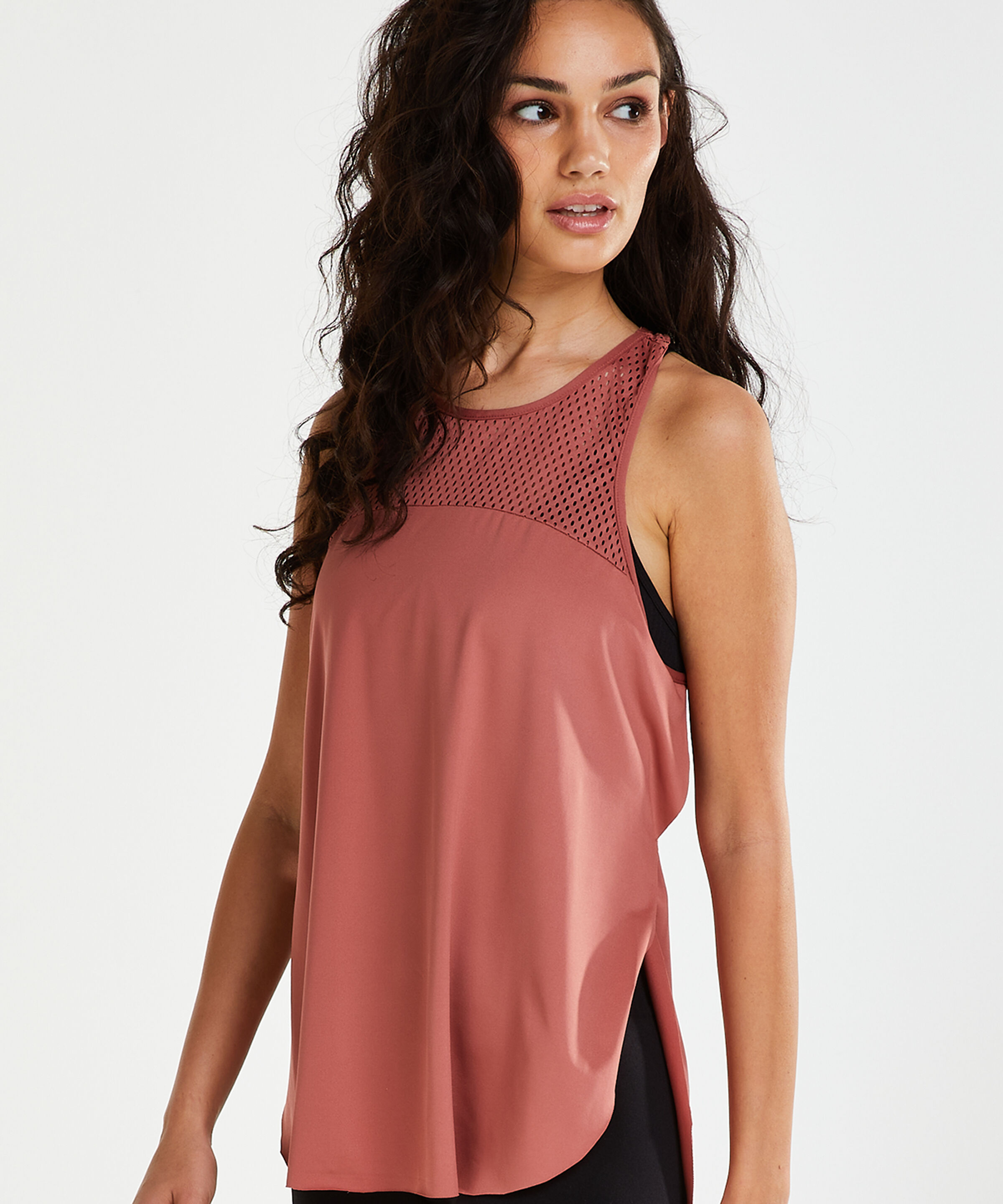 HKMX l&ouml;st sittande tanktop, Rosa