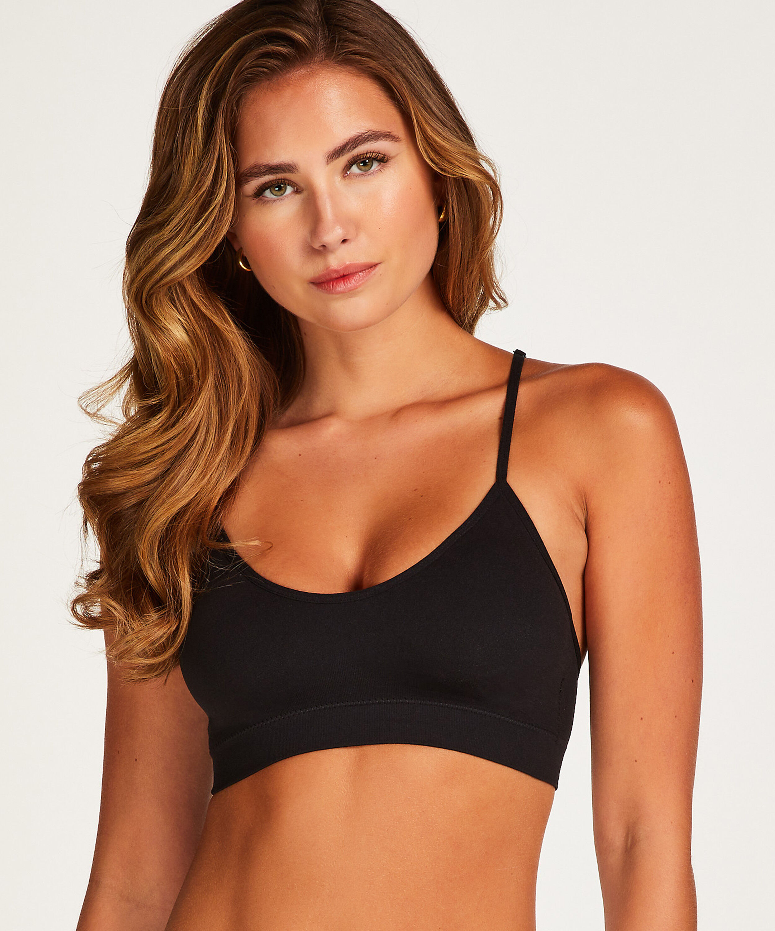 Sömlös bralette Marine, Svart