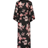 Bloom satin-kimono, Svart