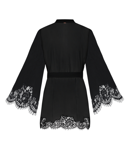 Kimono Satin, Svart