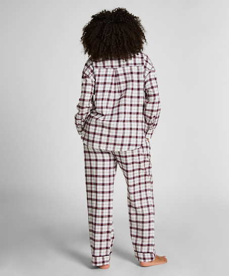 Pyjamasbyxori flanell, Vit