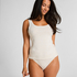 Singlet linne i mjuk bomull, Beige