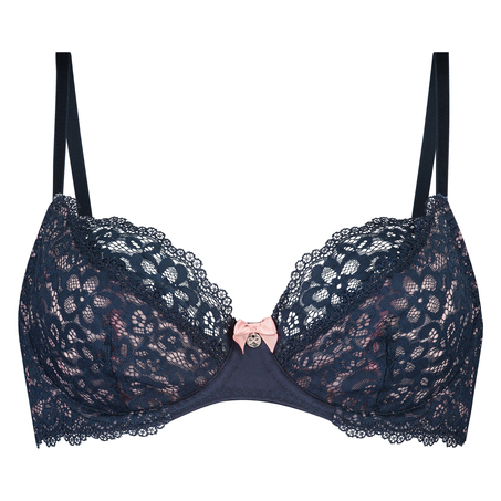 Icke formpressad bygel-bh Marine, Blå