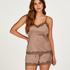Shorts Velour Lace, Brun