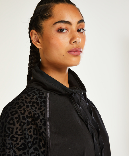 HKMX leopardjacka, Svart