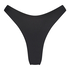 Högt Skuren Bikiniunderdel Luxe, Svart