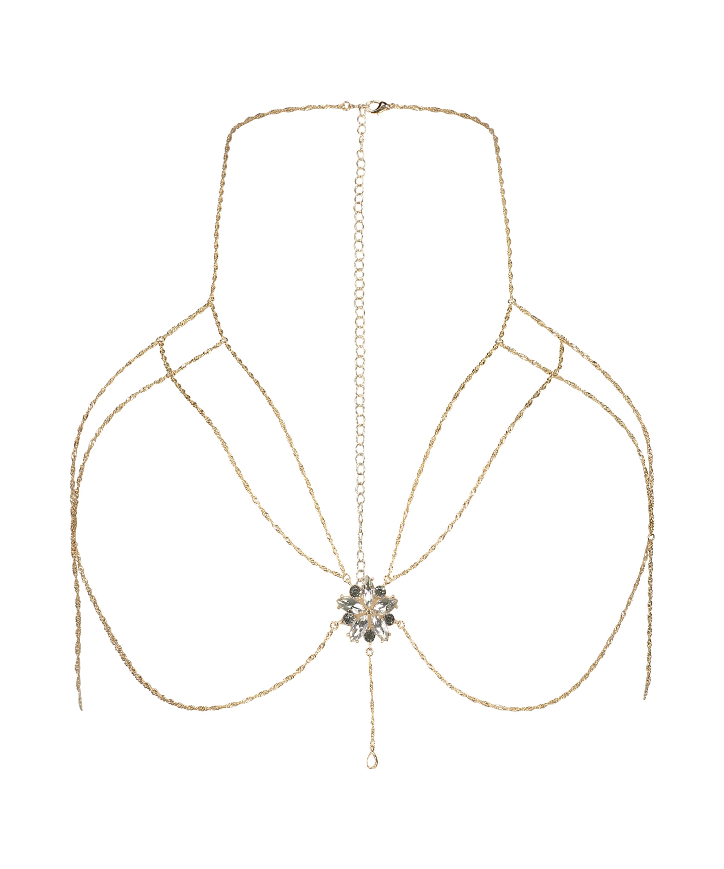 Bralette Chain Top, Gul, main