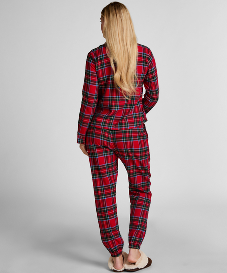 Pyjamasbyxori flanell, R&ouml;d
