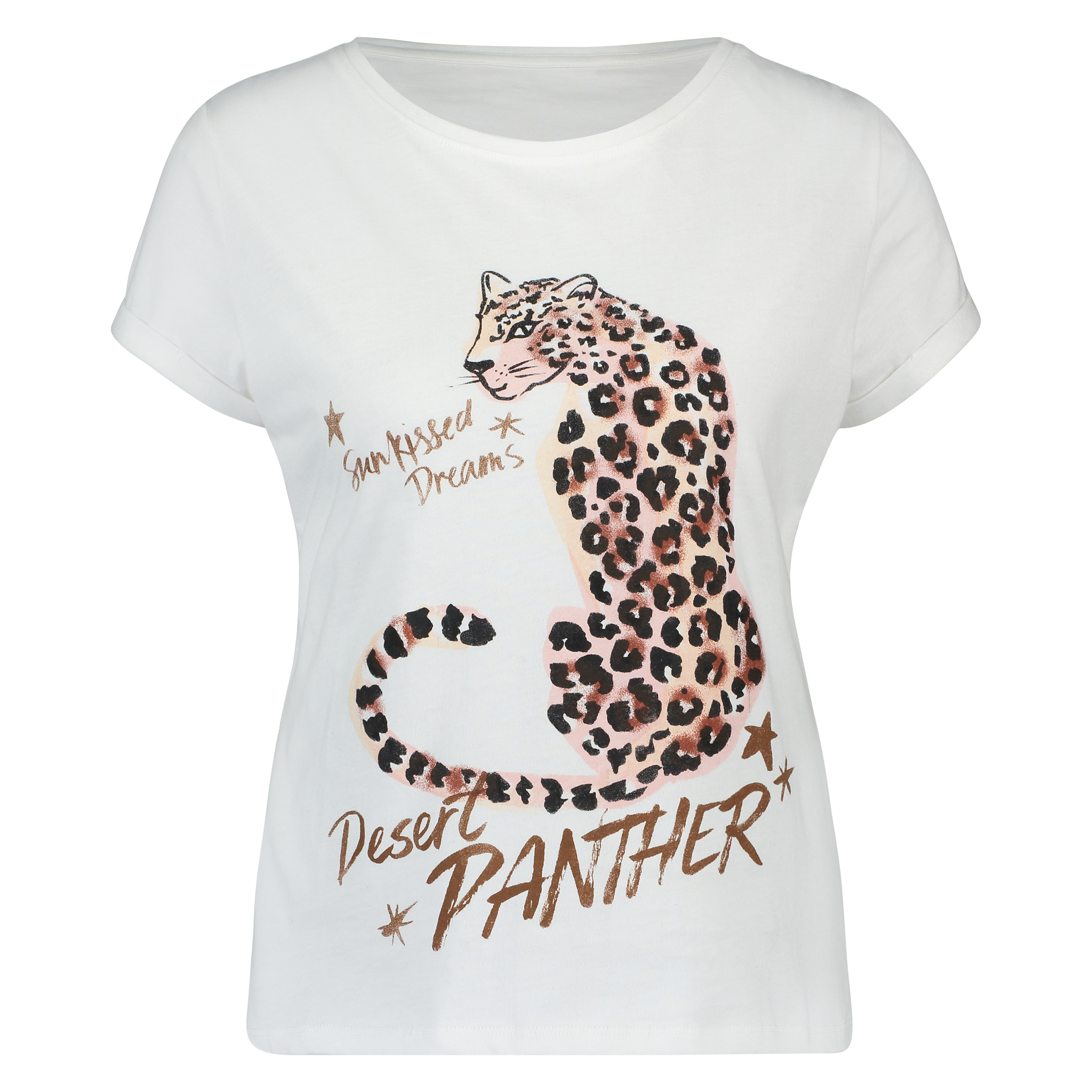 Kort&auml;rmad pyjamastopp, Vit, main