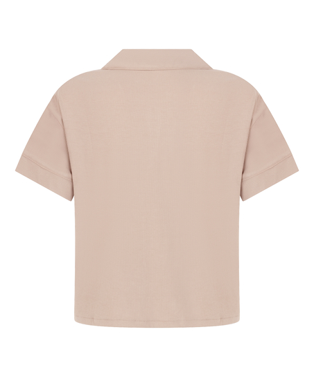 Kortärmad jerseyjacka Essential, Beige