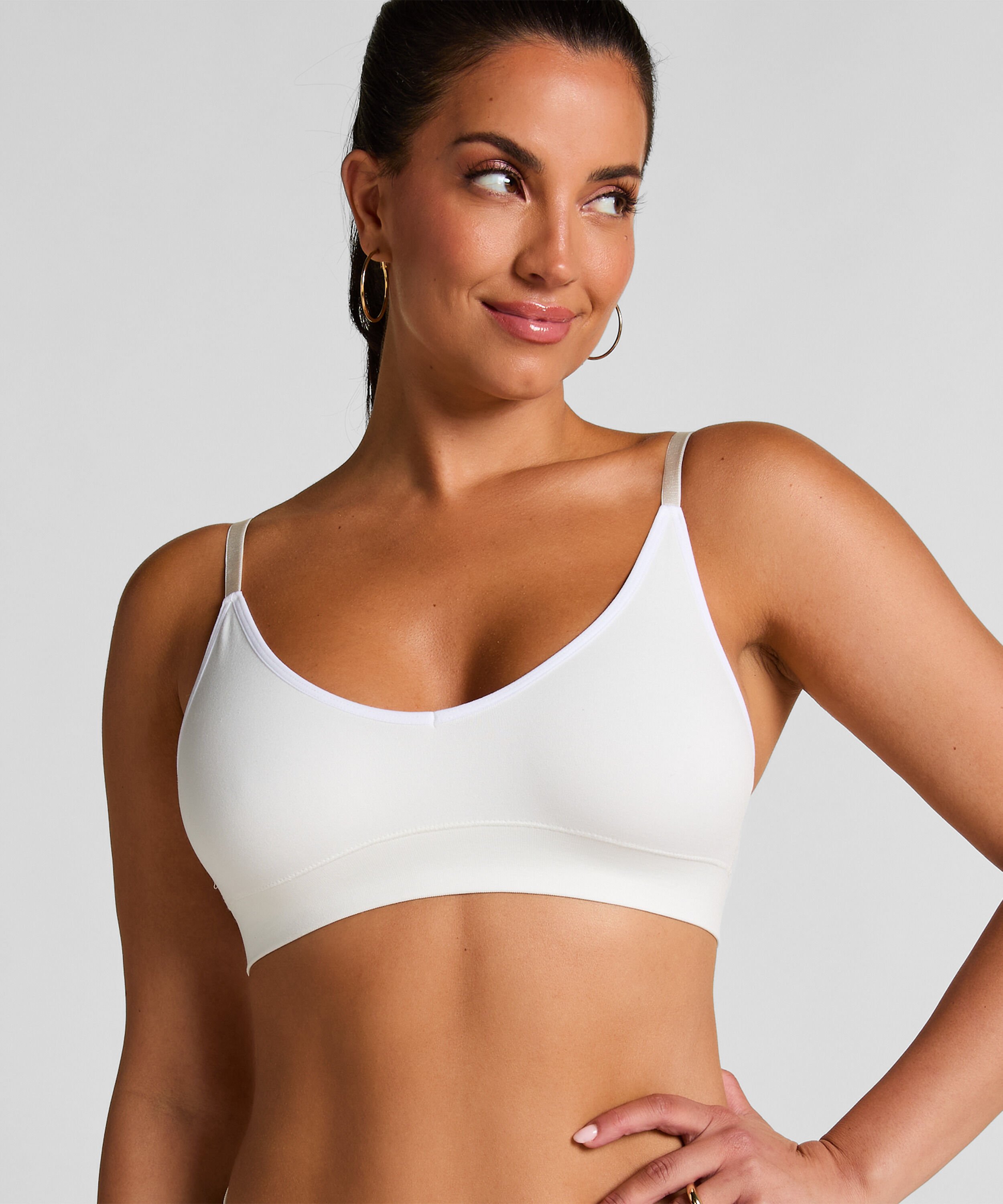 Dide triangel-bralette, Vit