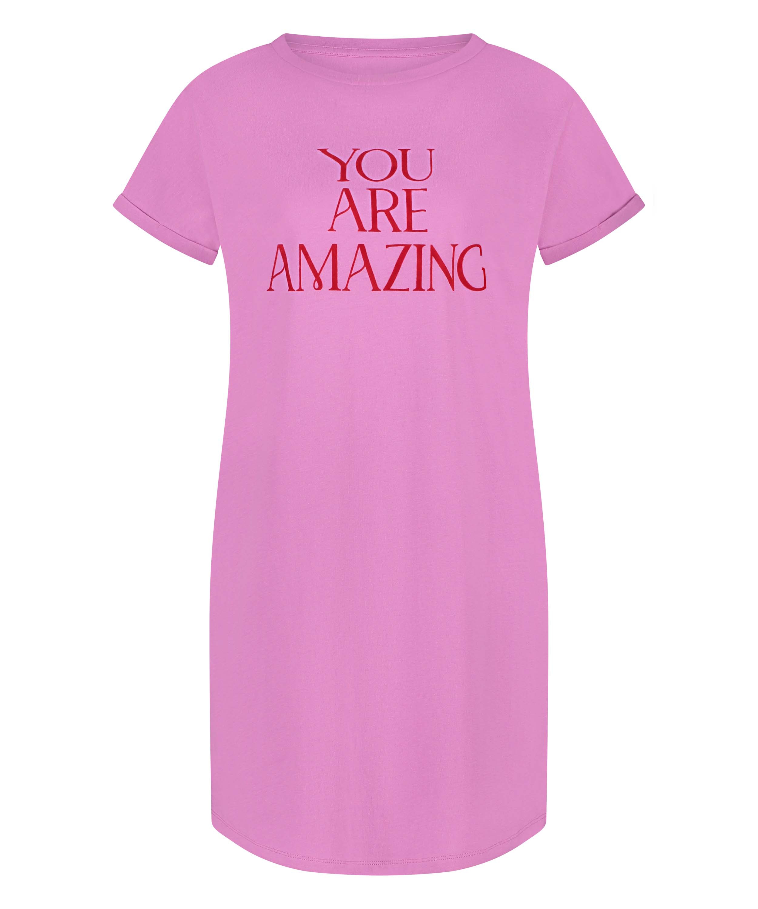 Nattskjorta med rund hals, Rosa, main