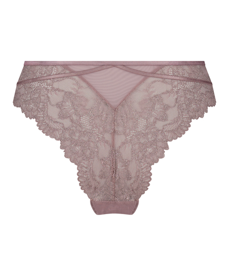 Meghan högt skuren brazilian-trosa, Lila