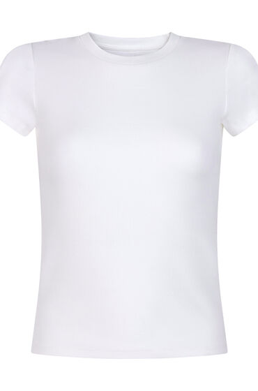 Hunkemöller Kortärmad pyjamastopp Rib Crew Neck dam – bild 3