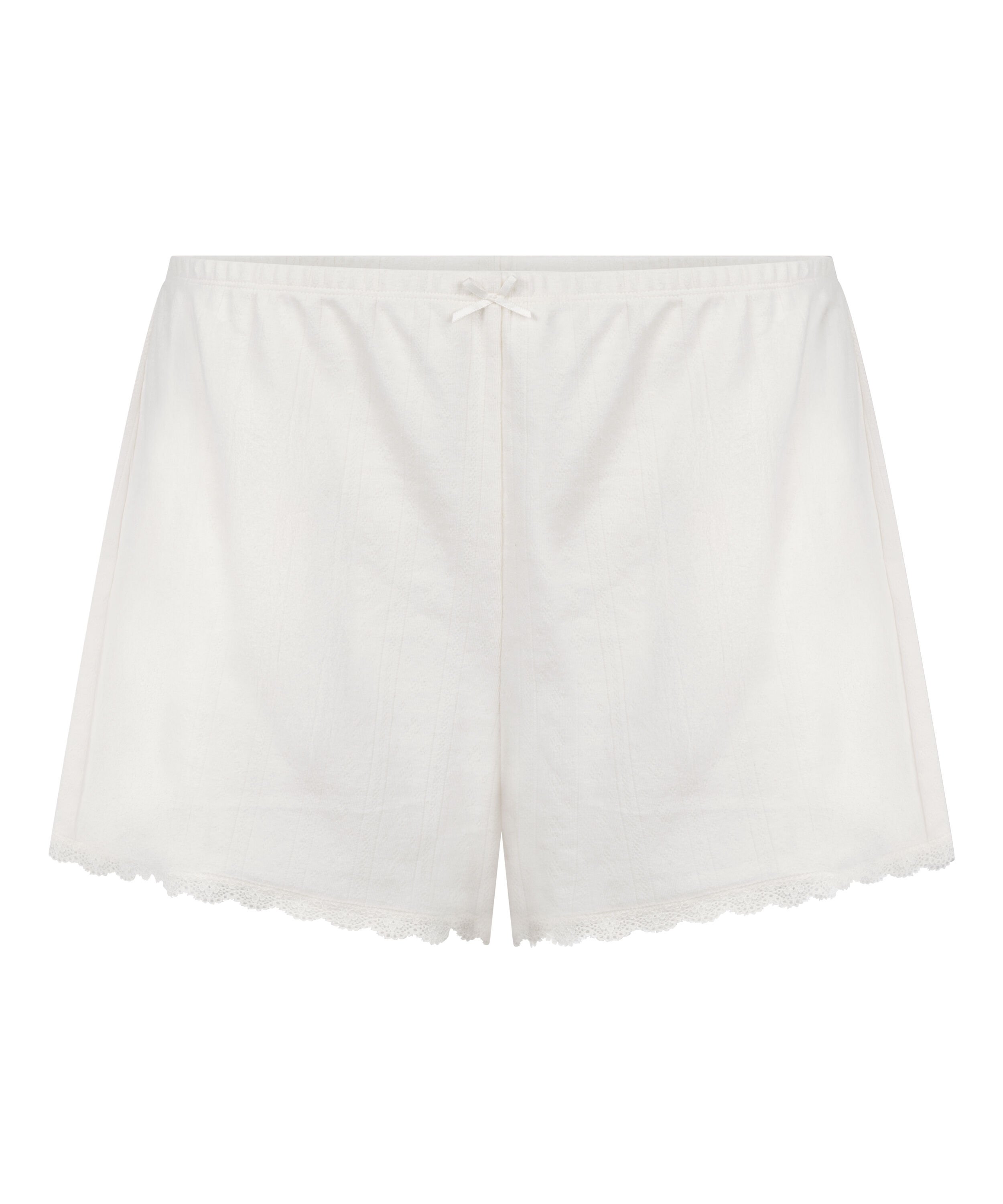 Pointelle-shorts, Vit