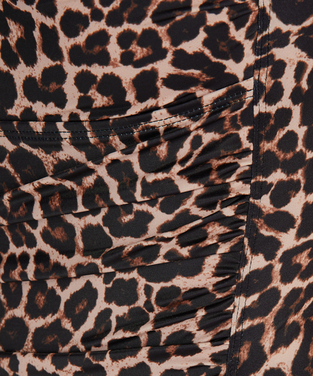Leopard-baddräkt, Beige