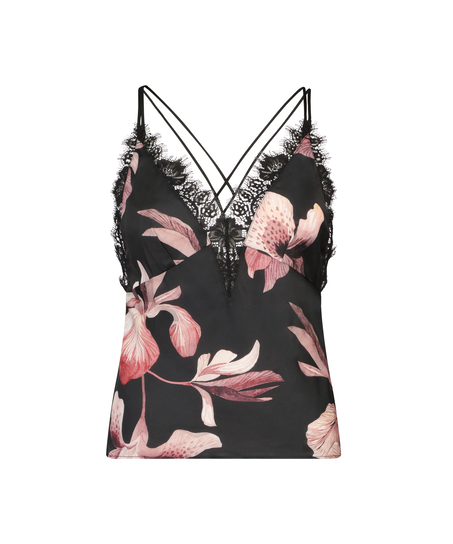 Linne med spets, Svart