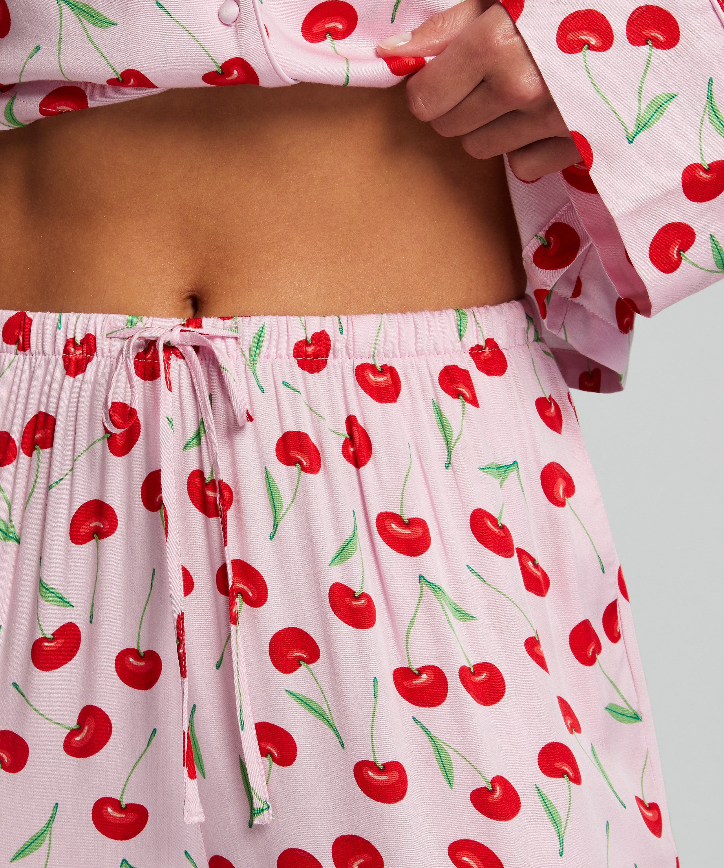 Stickade pyjamasbyxor Springbreakers, Rosa, main