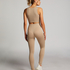 HKMX Sömlös sportlegging hög midja, Beige