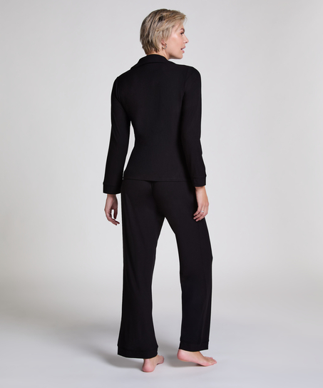 Essential ribbad jacka, Svart