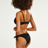 Scallop Goddess tanga-bikiniunderdel, Svart