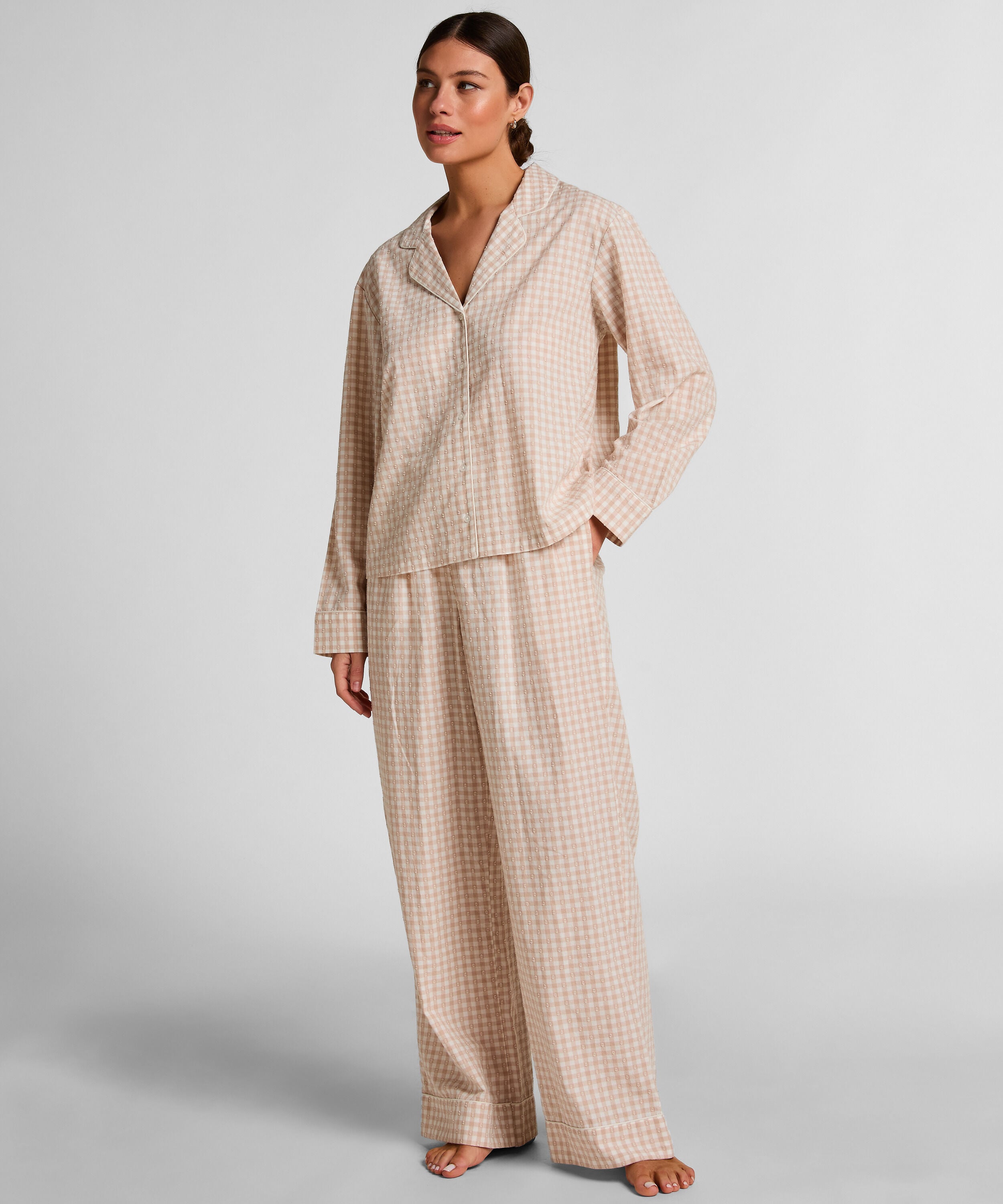 Dobby Pyjamasbyxor Vävd Bomull