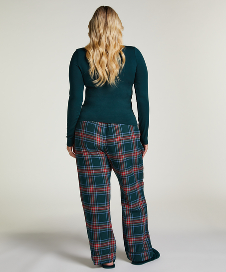Pyjamasbyxori flanell, Gr&ouml;n