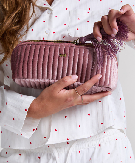 Sminkväska Velour, Rosa