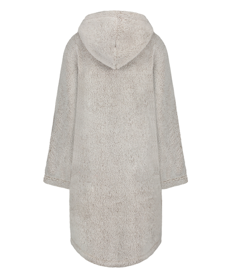 Huvjacka i flannel och fleece, Grå