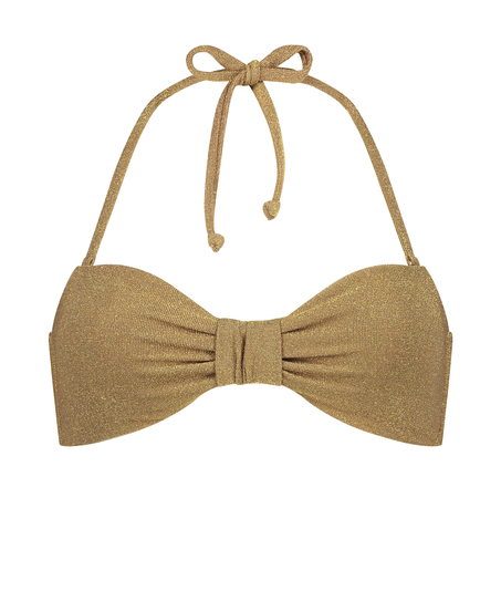 Bandåbikiniöverdel Goldie Shimmer, Gul