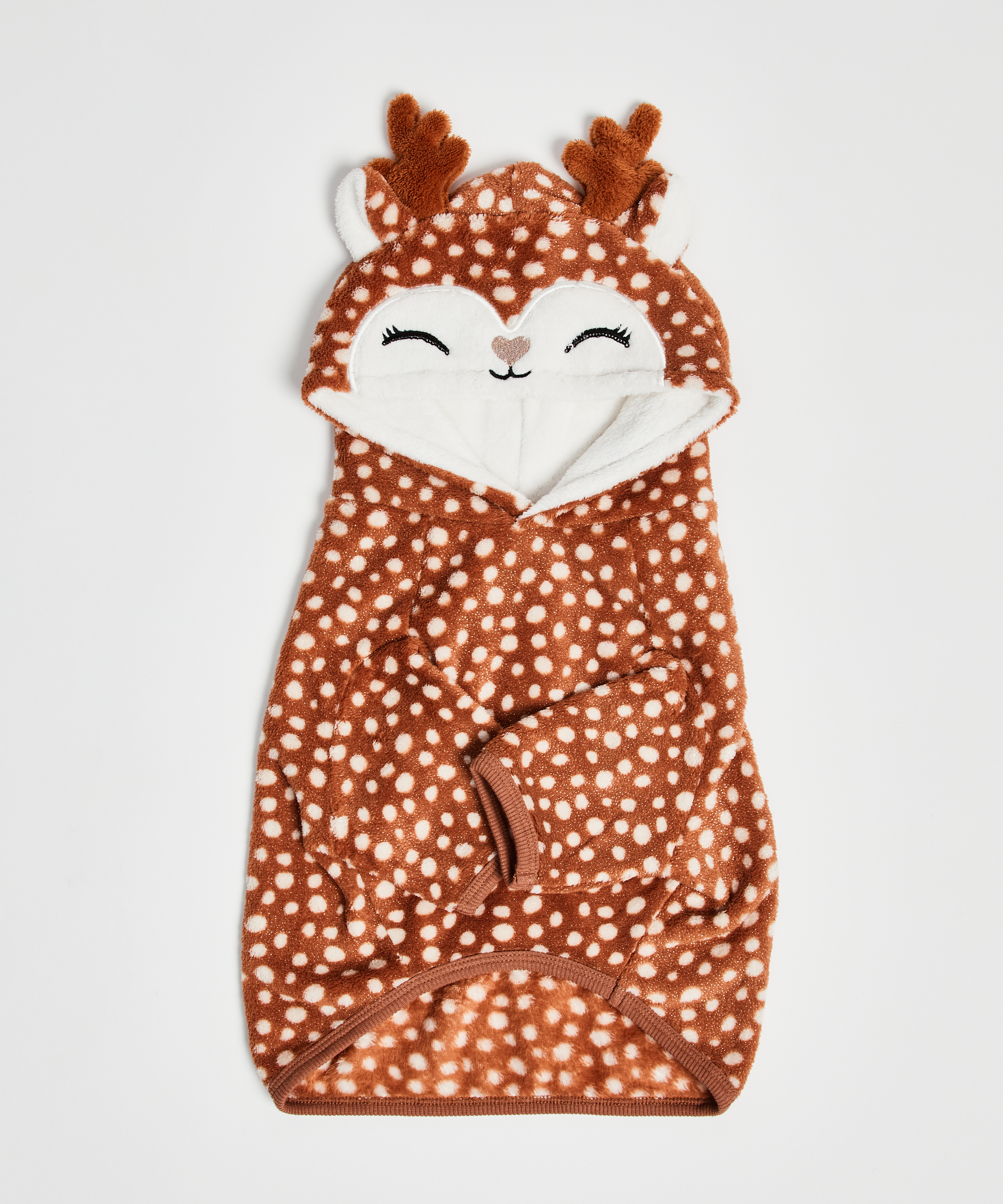 Onsie i fleece f&ouml;r hundar, Brun, main