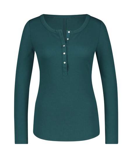 Pyjamastopp med långa ärmar, Blå