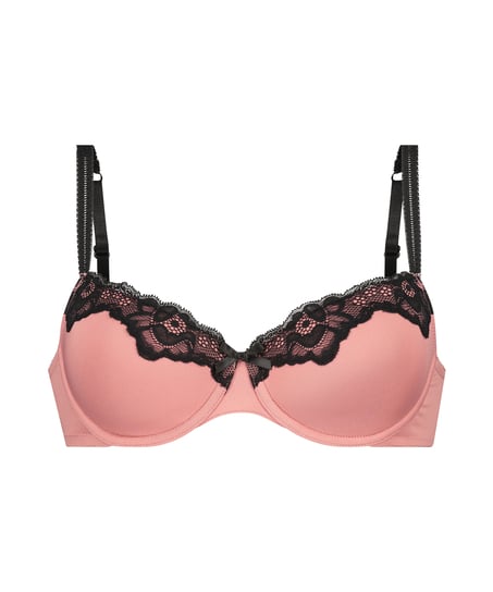 Formpressad bygel-bh Secret Lace, Rosa