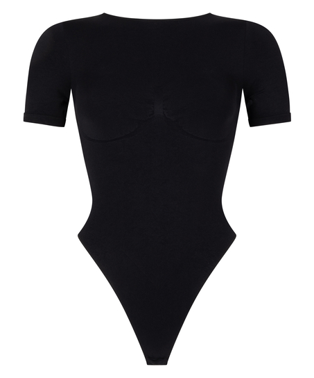 S&ouml;ml&ouml;s kort&auml;rmad body, Svart