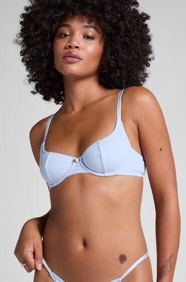 Hunkemöller Pointelle icke-formpressad bygel-bh Blå