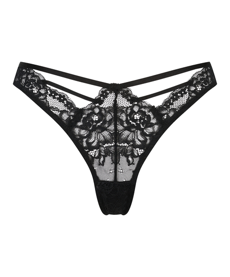 Högt skuren brazilian-trosa, Svart