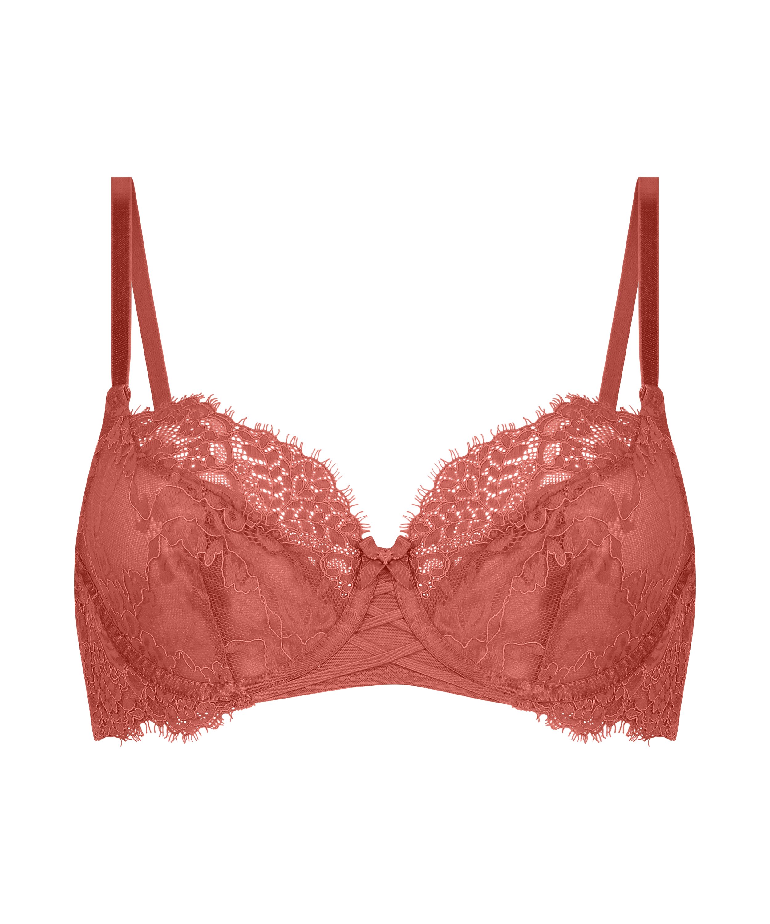 Icke-formpressad BH med bygel Arabella, Röd, main