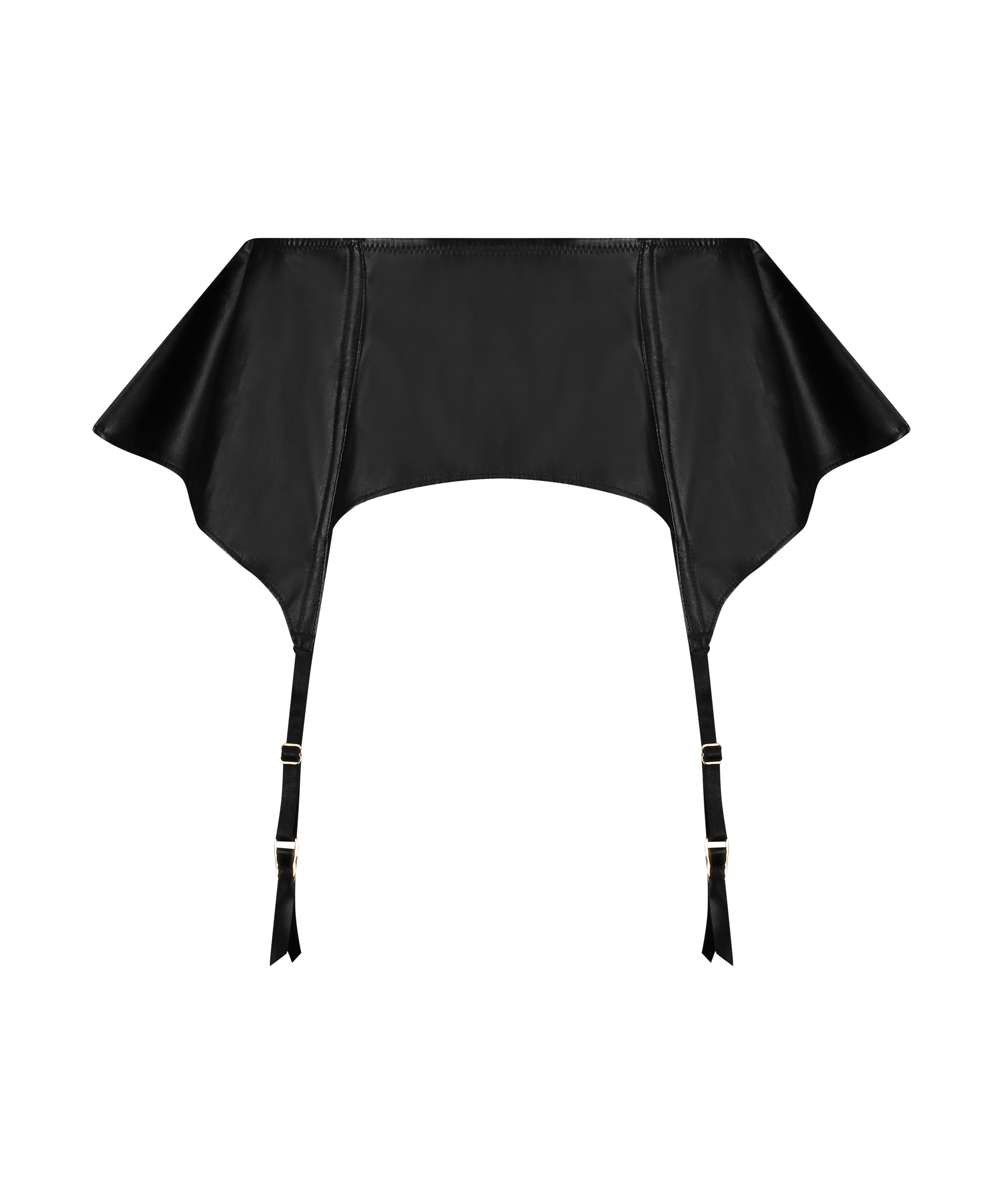 Läderliknande strumpeband från Private-kollektionen, Svart, main